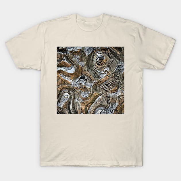 Abstract Old Coins T-Shirt by perkinsdesigns